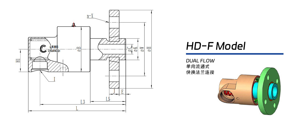 HD-F型旋转接头图纸